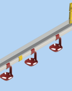 DRNKR10',10@12",28MM,4071SST,LG 1ARM RED CUP,ALUM W/5-DBL HN